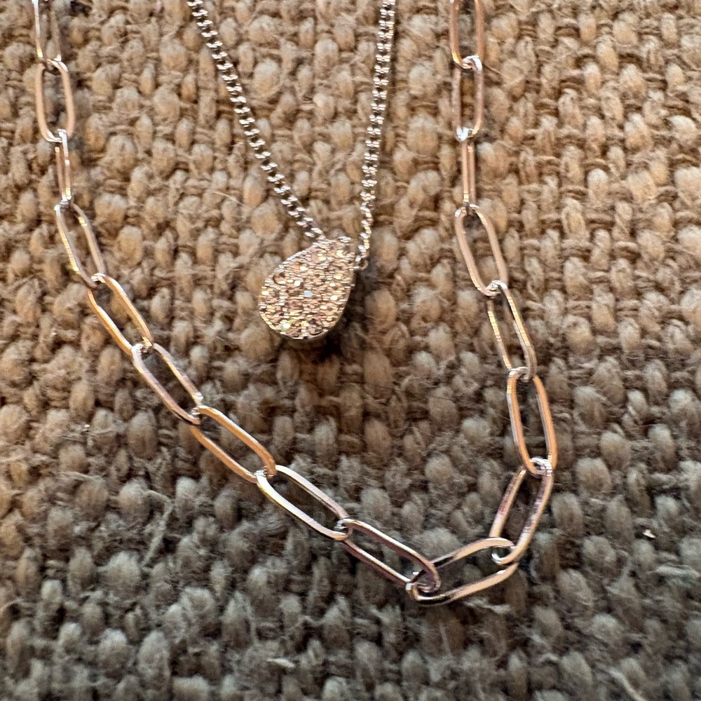 Park Lane Silver Layered Necklace with Pendant - Picture 2 of 8